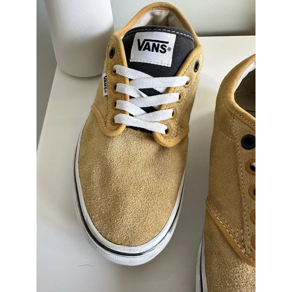 Vans Atwood Low Men's 8 Mustard Yellow Gold Suede Skate Shoes Sneakers 751505